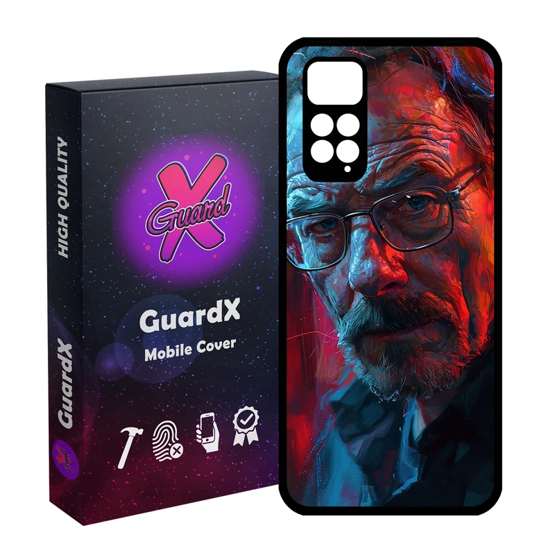 کاور گارد ایکس طرح والتر وایت مدل Glass10755 مناسب برای گوشی موبایل شیائومی Redmi Note 11S/ Note 11 4G
