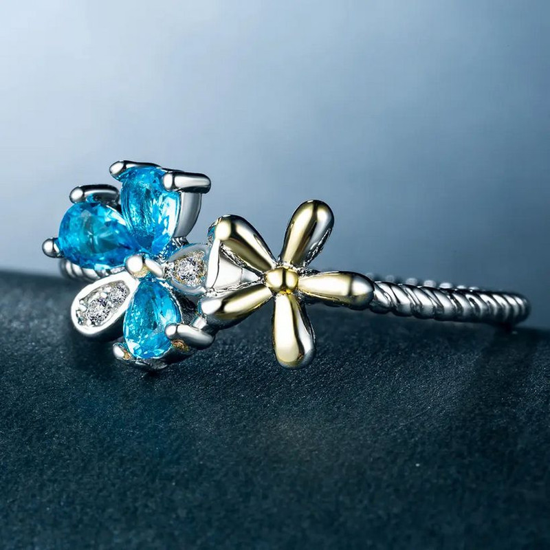 انگشتر زنانه مدل گل کد B2119 انگشتر زنانه مدل گل کد B2119