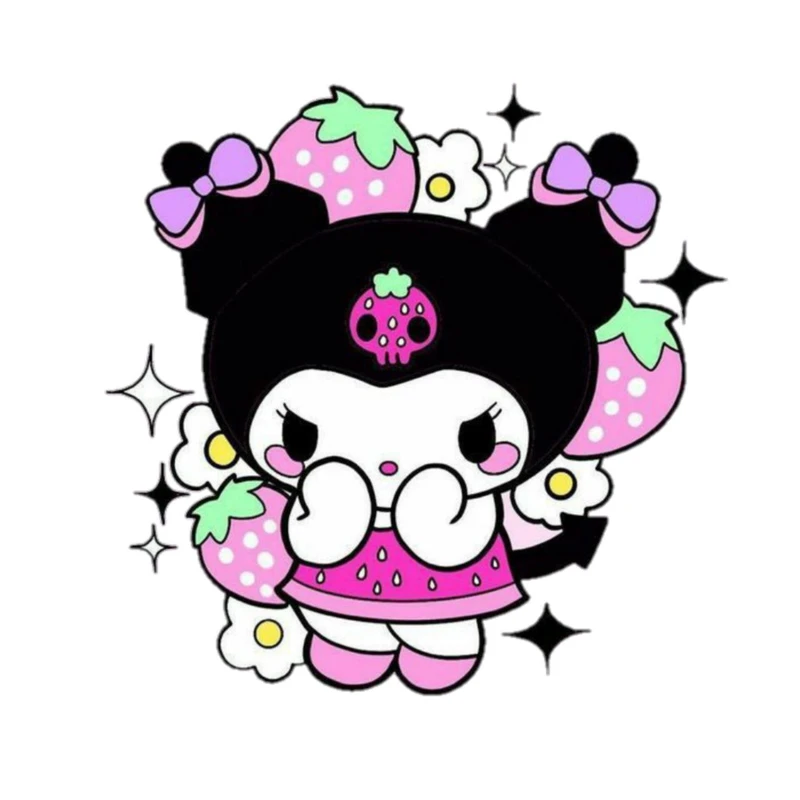 استیکر پارچه و لباس پاد آفرین مدل کارتونی کورومی kuromi کد 454