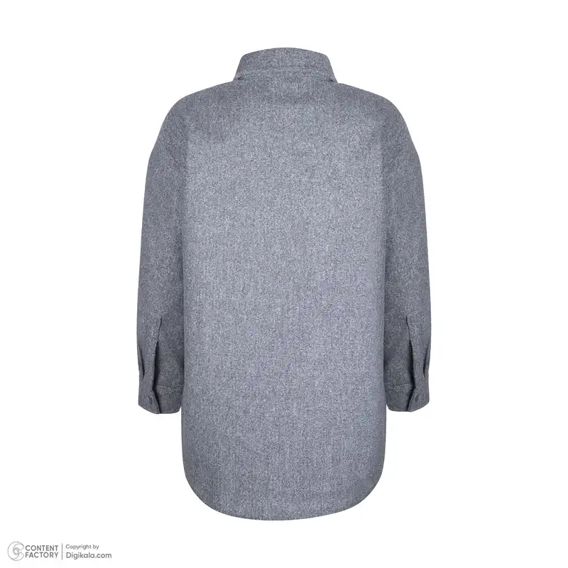 پالتو زنانه ژیار مدل دو جیب رنگ ذغالی