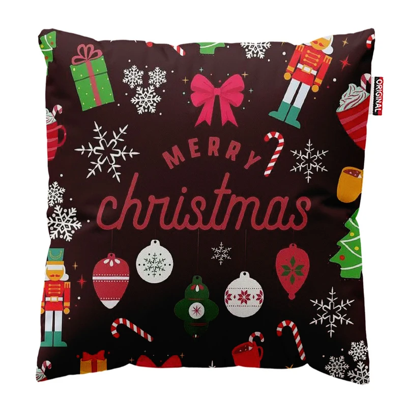 کوسن پاد آفرین طرح کریسمس کد 2626 سایز 30*30 سانتی متر