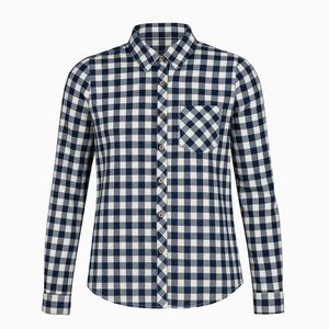 شومیز آستین بلند یقه برگردان زنانه کد 7808 رنگ سرمه‌ای