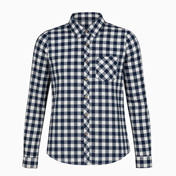 شومیز آستین بلند یقه برگردان زنانه کد 7808 رنگ سرمهای