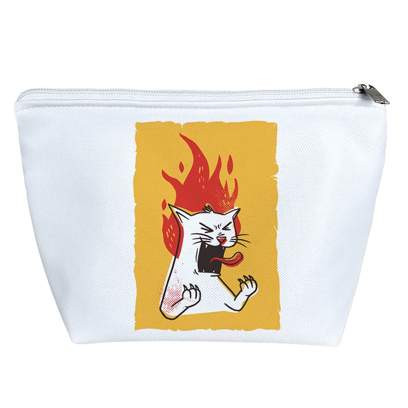 کیف لوازم آرایش دخترانه خندالو مدل گربه آتش گرفته کد 5261