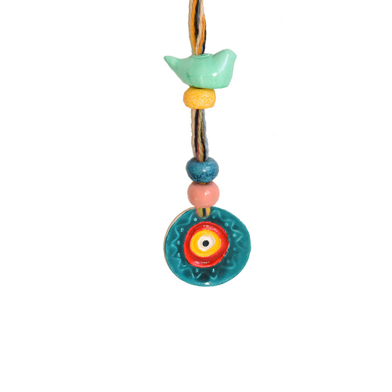 آویز سفالی مدل چشم نظر کد W2