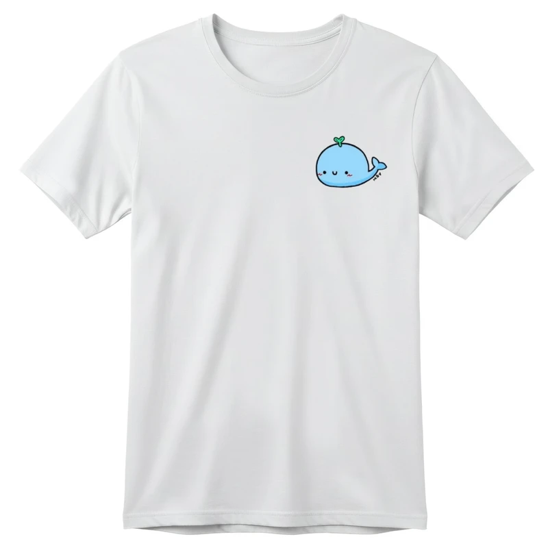 تی‌شرت آستین کوتاه بچگانه مدل نهنگ کد v2 