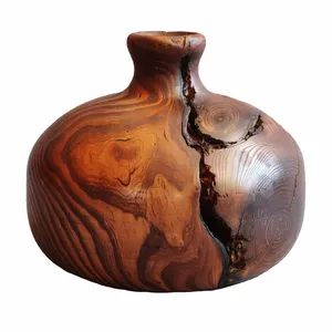 گلدان چوبی مدل روستیک
