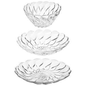 ست پذیرایی 3 پارچه شیشه وبلور اصفهان مدل فلورانس