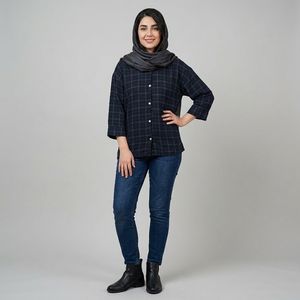 مانتو شومیزی کوتاه زنانه مدل N-0753