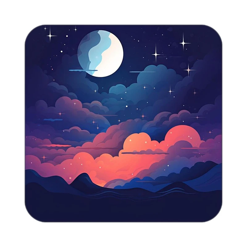 زیر لیوانی کاکتی طرح ماه و ستاره مدل mp53193