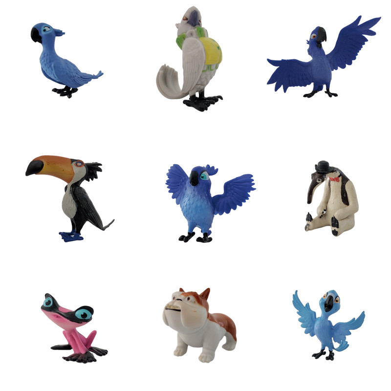 فیگور مدل پرندگان ریو کد PR-4 مجموعه 9 عددی 