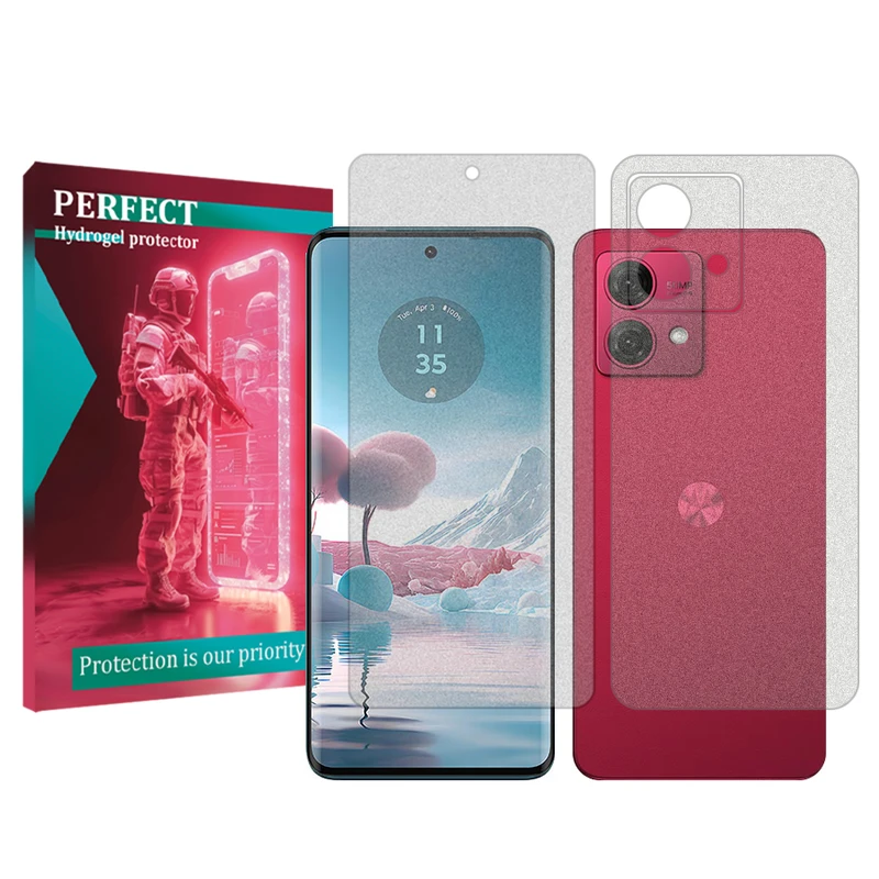  محافظ صفحه نمایش مات پرفکت مناسب برای گوشی موبایل موتورولا Moto G84 به همراه محافظ پشت گوشی