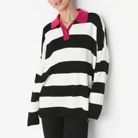 پلیور یقه برگردان زنانه ترندیول مدل 249897473