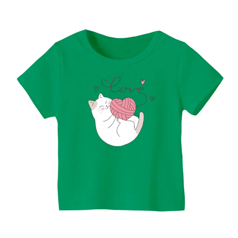 تی شرت آستین کوتاه بچگانه مدل گربه کد ۲۲