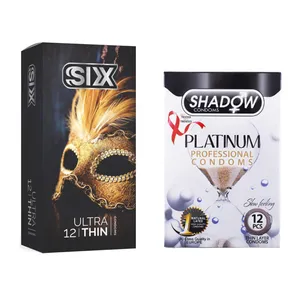  کاندوم سیکس مدل Ultra Thin بسته 12 عددی به همراه کاندوم شادو مدل Platinum بسته 12 عددی