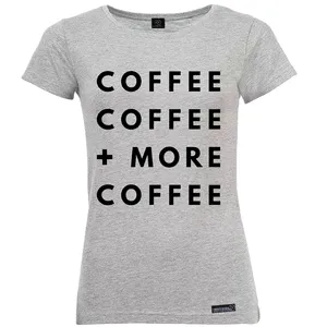 تی شرت آستین کوتاه زنانه 27 مدل More Coffee کد MH1319