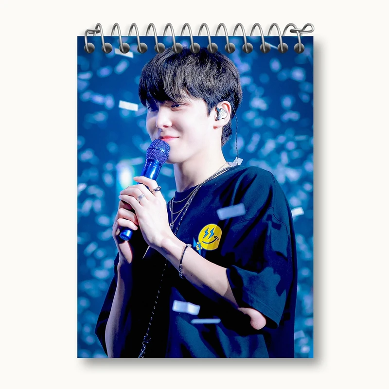 دفتر یادداشت 50 برگ خندالو مدل یونهو گروه ایتیز ATEEZ کد 21214