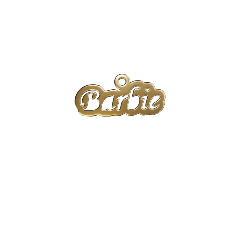 آویز گردنبند طلا 18 عیار زنانه مدوپد مدل  BARBIE کد kc18788