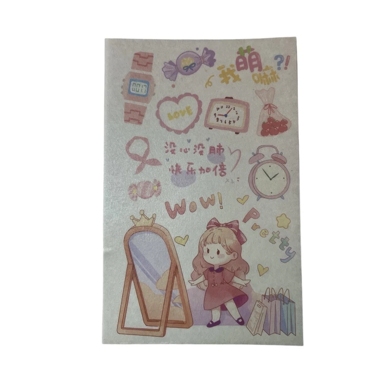 استیکر لپ تاپ فانتزی طرح دختر انیمه مجموعه 16 عددی