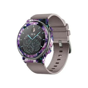 MAHOOT Purple-Flower Cover Sticker for Huawei Watch GT 2 Pro Smartwatch