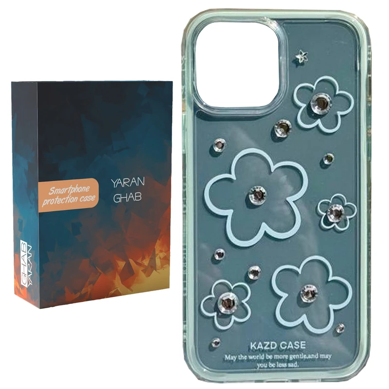 کاور قاب یاران مدل گل مناسب برای گوشی موبایل اپل iPhone 13 