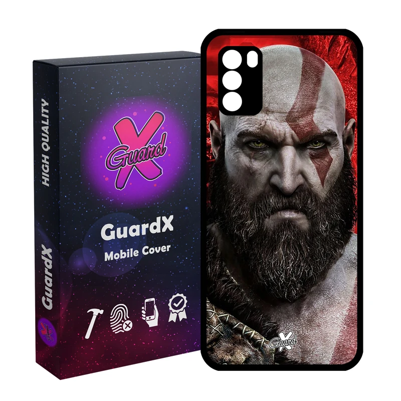 کاور گارد ایکس طرح God of War مدل Glass10035 مناسب برای گوشی موبایل شیائومی Poco M3