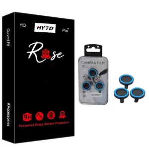 محافظ لنز دوربین رینگی شب رنگ هیتو مدل Rose Black Light مناسب برای گوشی موبایل سامسونگ Galaxy A35 / A55 / A06 / S24 FE / IP 14 / IP 15