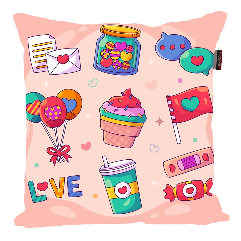 کوسن پاد آفرین مدل عشق طرح LOVE کد PK30878