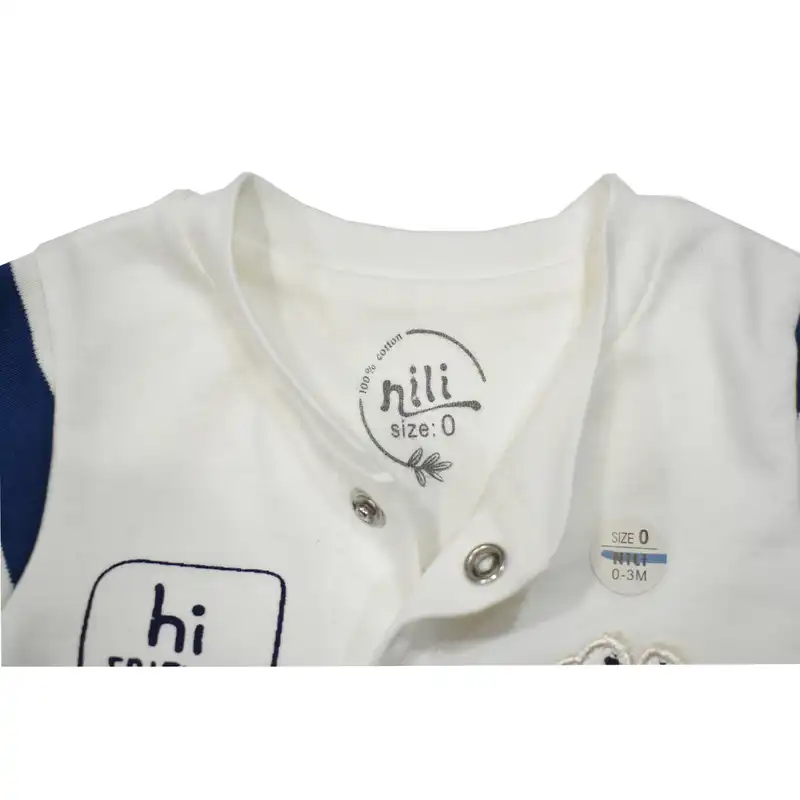 بلوز نوزادی پسرانه نیلی مدل best friend s 2022