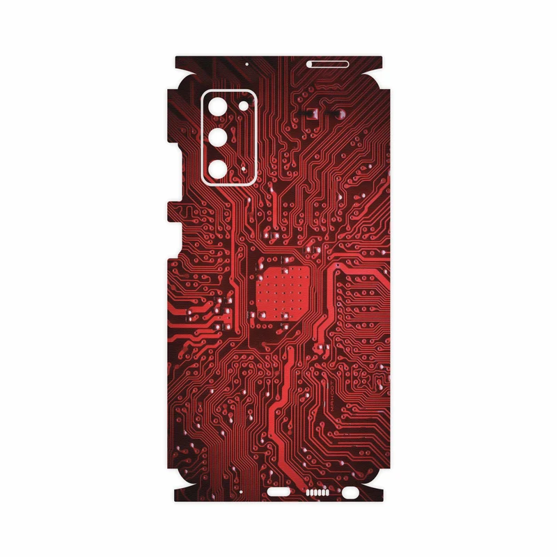 برچسب پوششی ماهوت مدل Red Printed Circuit Board-FullSkin مناسب برای گوشی موبایل سامسونگ Galaxy Note 20