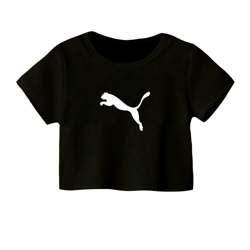 کراپ‌ تی‌شرت آستین کوتاه زنانه مدل اسپرت کد 31