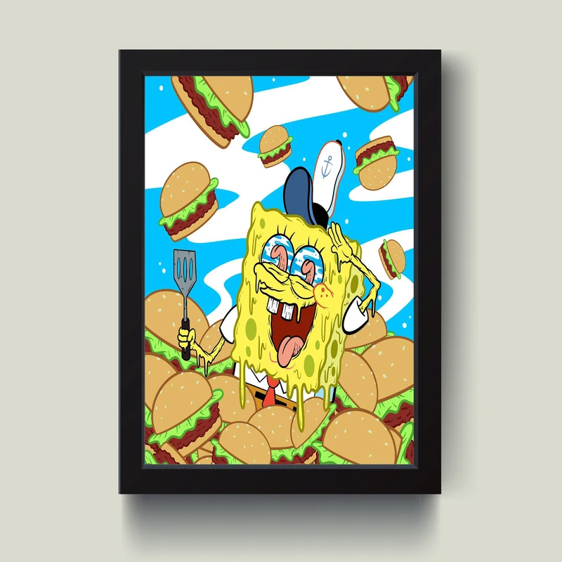 تابلو مدل باب اسفنجی sponge bob کدG12-35