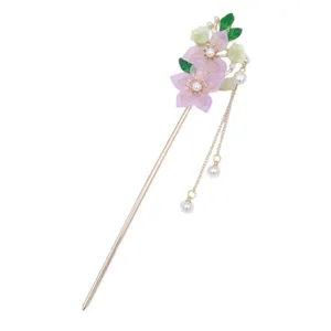 گیره مو زنانه مدل کانزاشی دوگل آویزدار کد k807