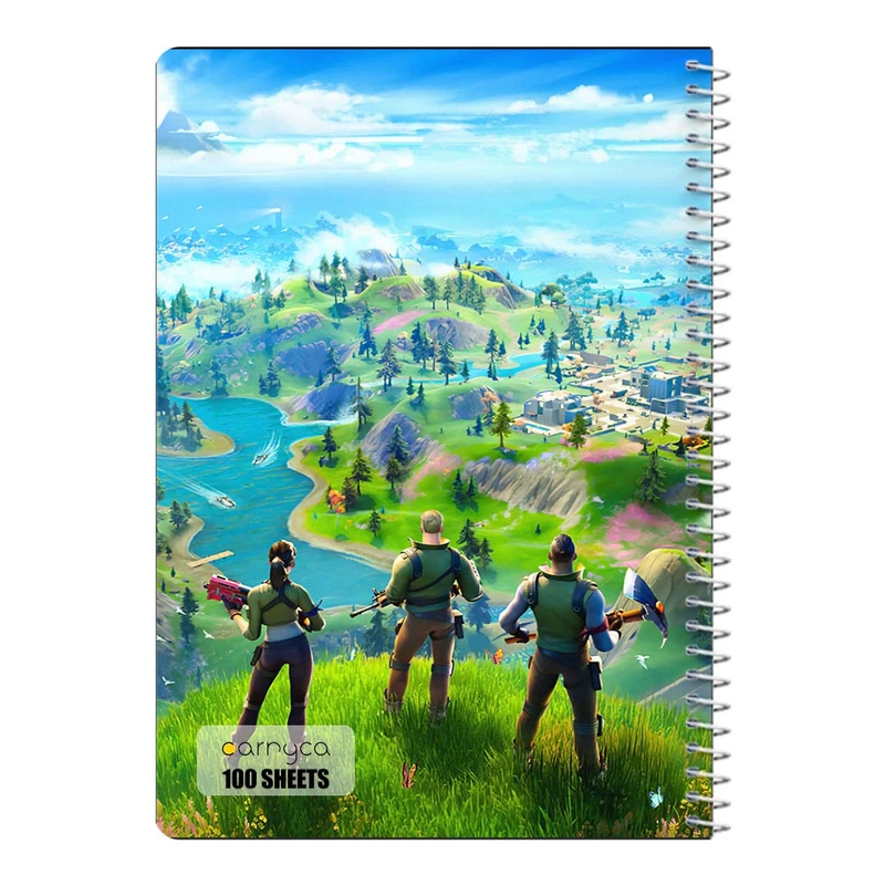 دفتر مشق 100 برگ سیمی کارنیکا طرح فورتنایت Fortnite کد 79714