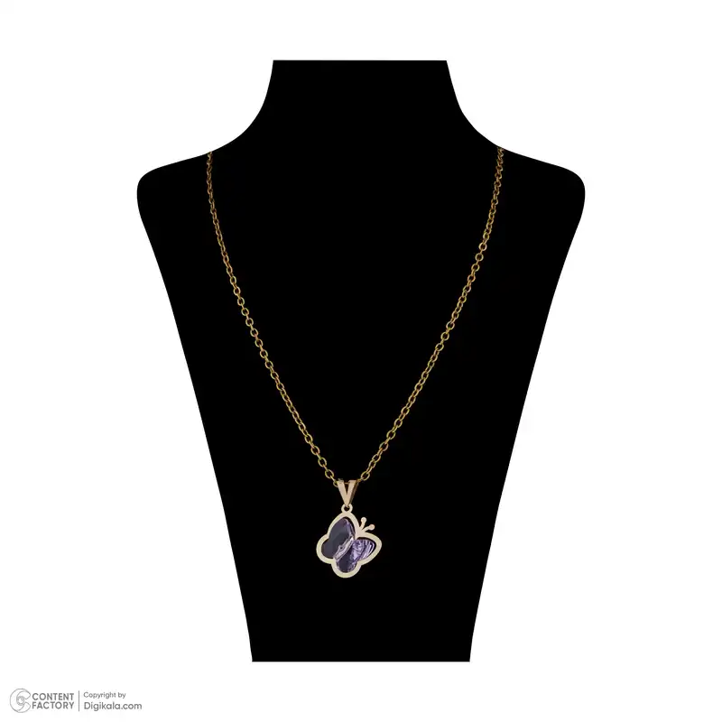 گردنبند طلا 18 عیار زنانه ناریا مدل پروانه