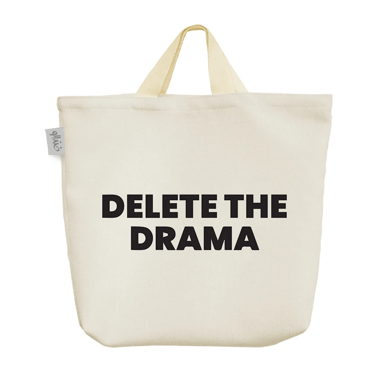 ساک خرید خندالو مدل Delete The Drama کد 6455