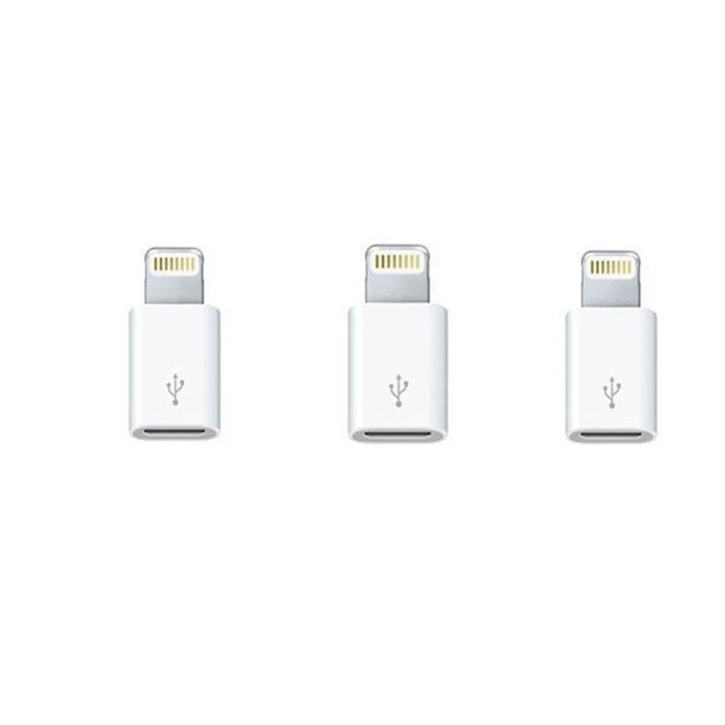 مبدل microusb به لایتنینگ مدل AB-03 بسته 3 عددی با برچسب اطمینان سامتل