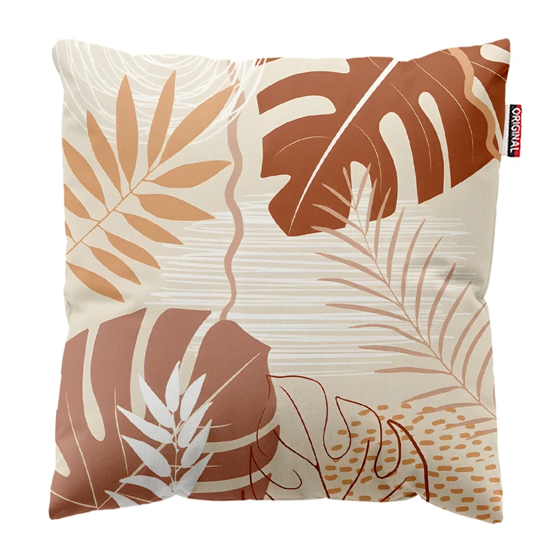 کوسن پاد آفرین مدل بوهو طرح برگ کد PK303259 سایز 30*30 سانتی متر