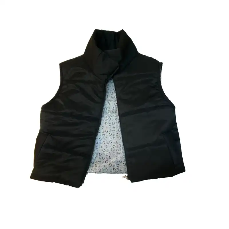 پافر زنانه مدل کراپ G رنگ مشکی