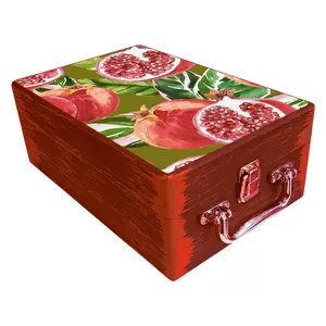  جعبه هدیه مدل چمدان چوبی طرح ناری کد WS739