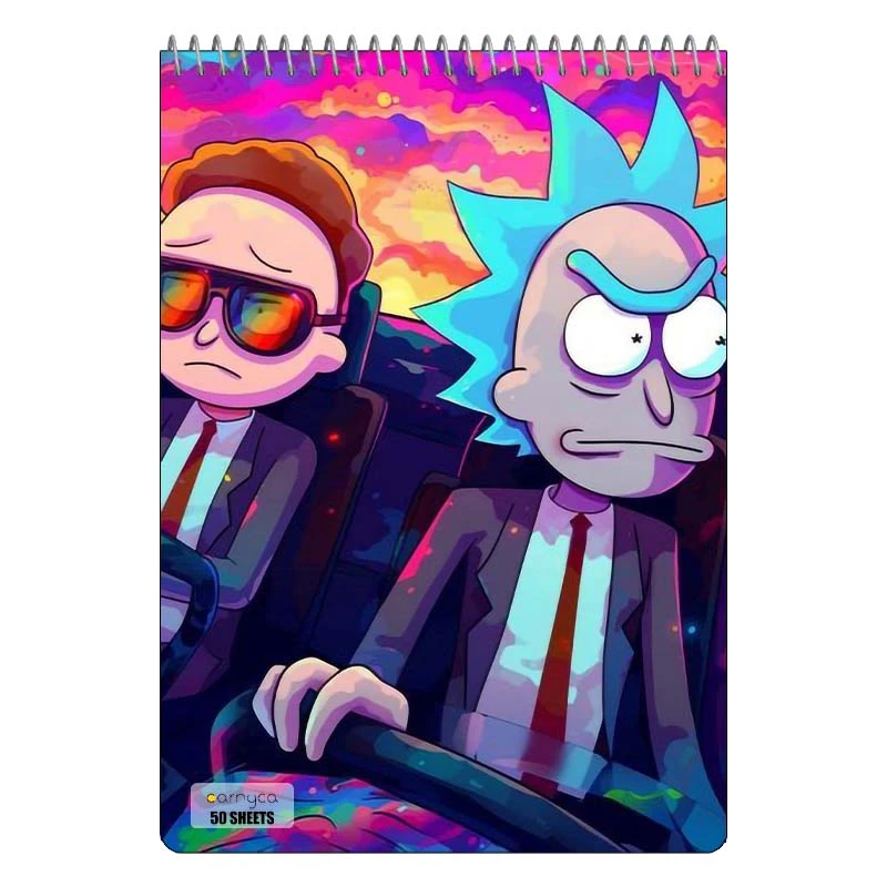 دفتر نقاشی 50 برگ سیمی کارنیکا طرح ریک و مورتی Rick and Morty کد 20835