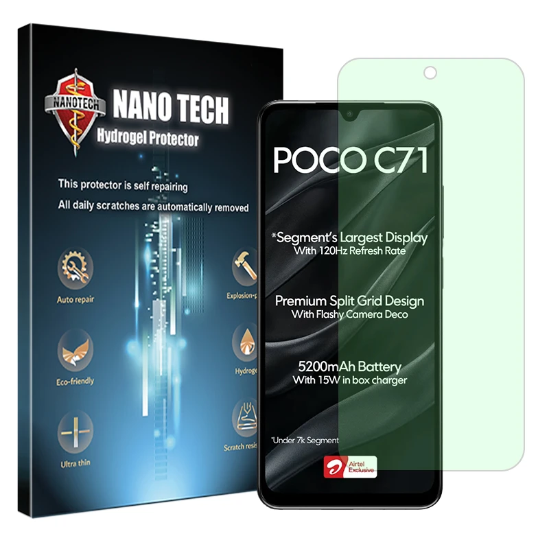 محافظ صفحه نمایش گرین لایت نانو تک مدل Eye Care مناسب برای گوشی موبایل شیائومی Poco C71