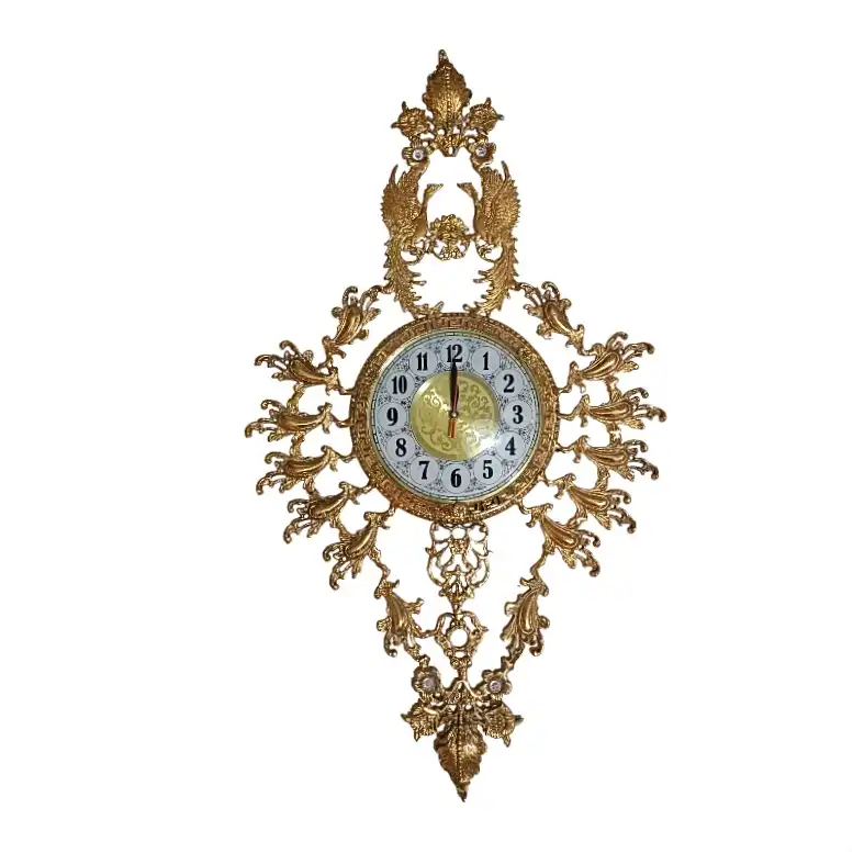 ساعت دیواری برنجی مدل سیمرغ کد H-1220