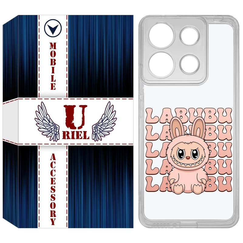 کاور یوریل مدل Clear کد 133 طرح لبوبو Labubu مناسب برای گوشی موبایل شیائومی Redmi Note 13 4G
