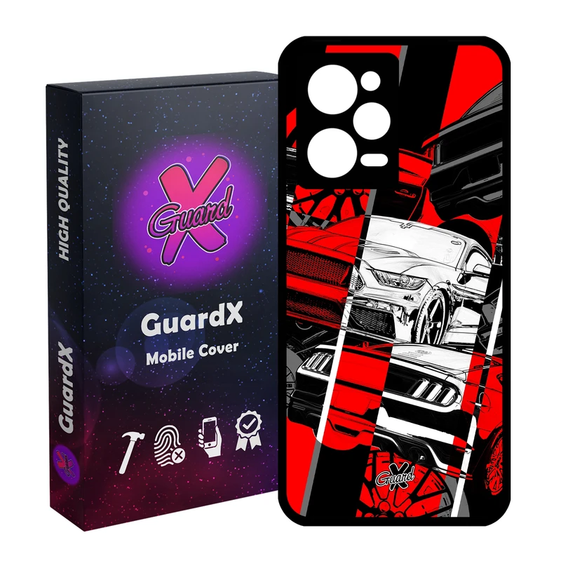 کاور گارد ایکس طرح خودرو مدل Glass10218 مناسب برای گوشی موبایل شیائومی Redmi Note 12 Pro 5G/Poco X5 Pro 5G/Note 12 Pro Pro speed