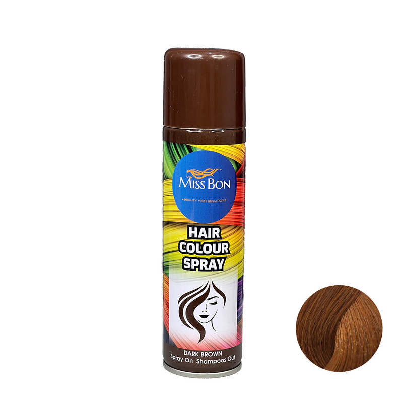اسپری رنگ مو میسبون مدل BN حجم 150 میلی لیتر رنگ قهوه ای تیره