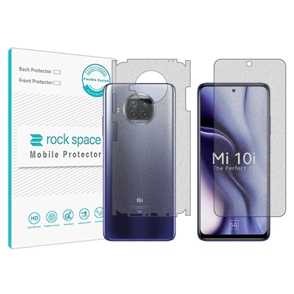 محافظ صفحه نمایش مات راک اسپیس مدل HyMTT مناسب برای گوشی موبایل شیائومی Mi 10i 5G به همراه محافظ پشت