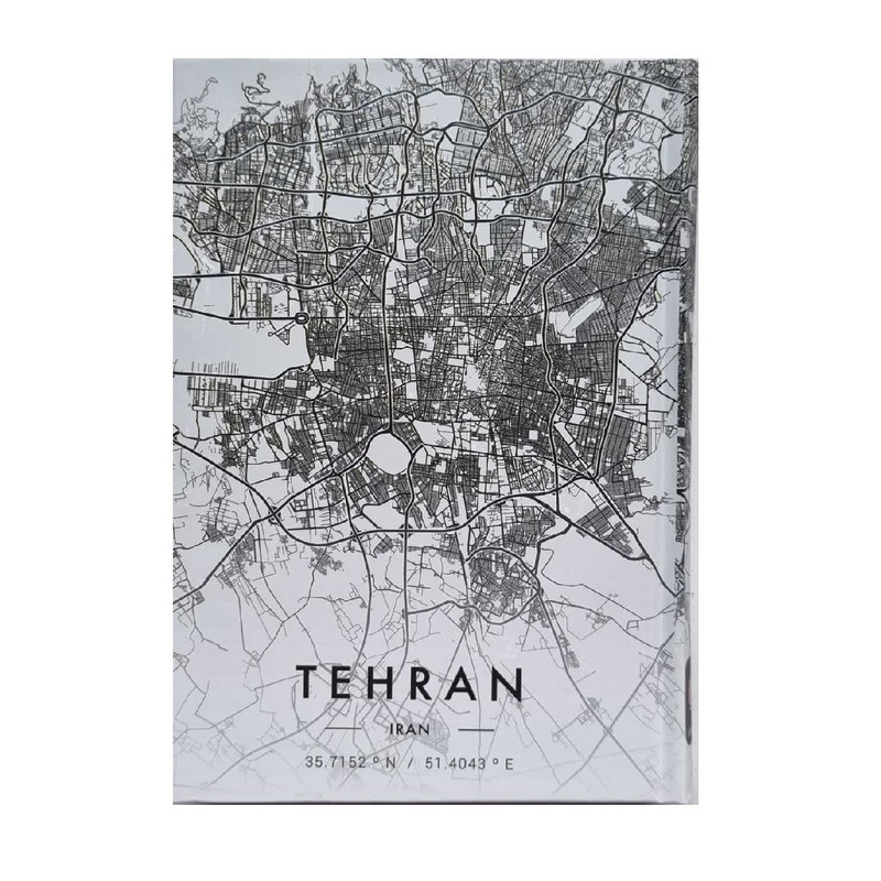 دفتر خاطرات 100 برگ مدل پالتویی طرح نقشه تهران