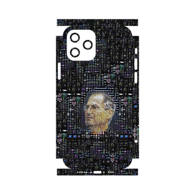 برچسب پوششی ماهوت مدل 2 Collage of Steve Jobs-FullSkin مناسب برای گوشی موبایل اپل iPhone 12 Pro