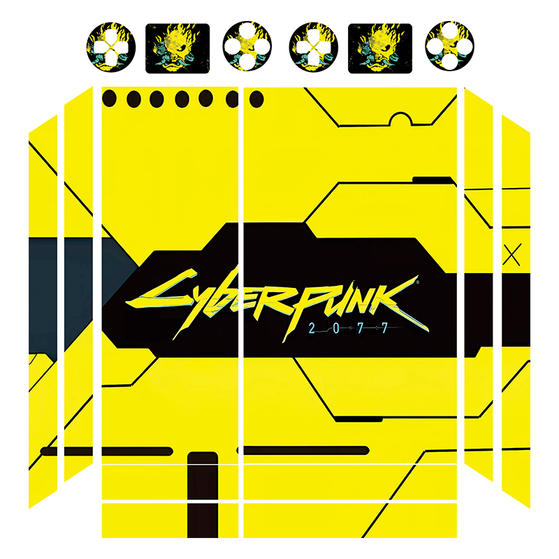 برچسب پلی استیشن 4 فت توییجین وموییجین مدل Cyberpunk 02 مجموعه 16 عددی